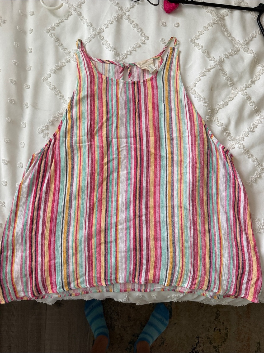 Striped Multicolor Halter Camisole - Pink, Mint, Yellow, Coral, White